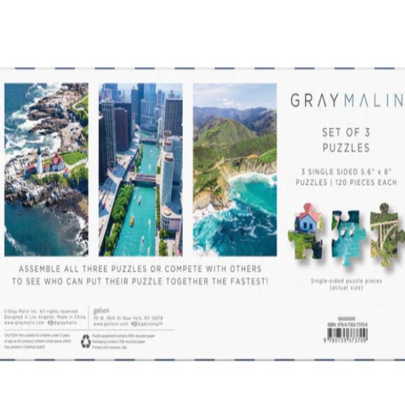 GRAY MARLIN Set of 3 Puzzles 120 pcs. each BRAND-NEW w/tags - Picture 7 of 12